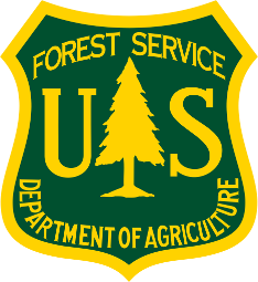 Logo for the U.S. Forest Service. Links to their homepage.