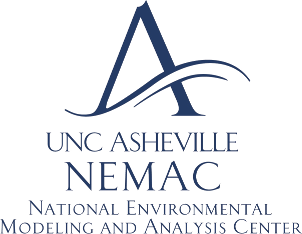 Logo for UNC Asheville's NEMAC. Links to their homepage.