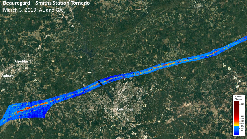 Map of Beauregard - Smiths Station Tornado