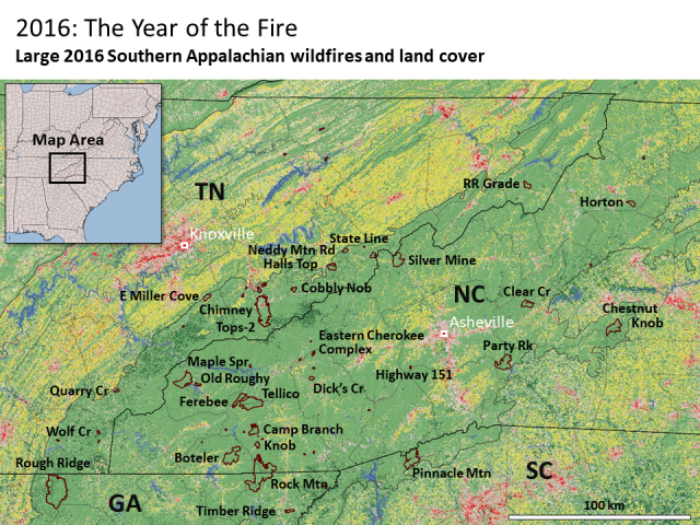 Southern Appalachian 2016 fires