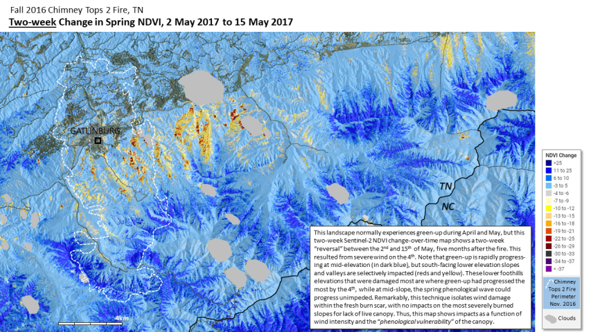 Fire and wind impacts for Great Smoky Mountains National Park, TN
