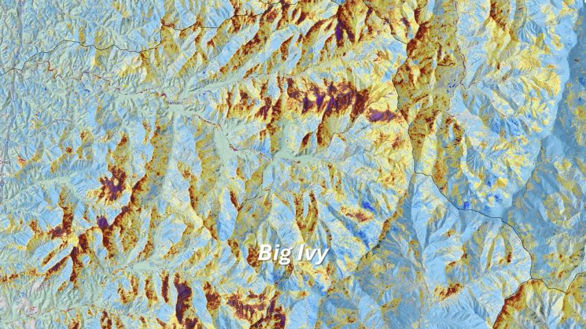 Hurricane Helene damage in the Southern Appalachians - Big Ivy