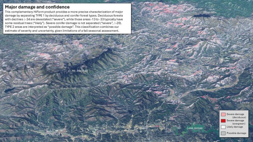 Hurricane Helene damage in the Southern Appalachians - Major Forest Damage