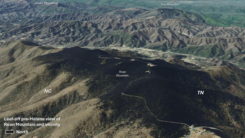 Hurricane Helene damage in the Southern Appalachians - Roan Mountain