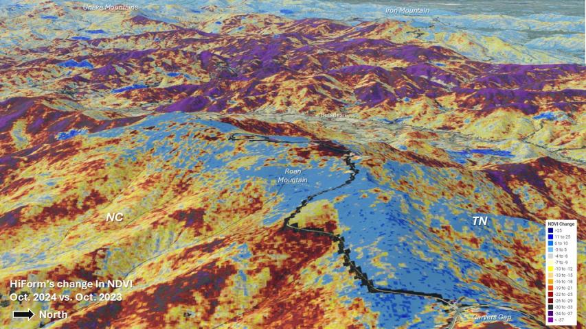 Hurricane Helene damage in the Southern Appalachians - Roan Mountain