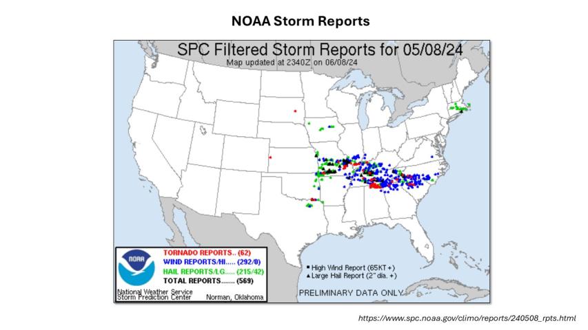 NOAA Storm Reports for May 8, 2024